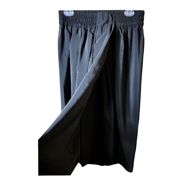 MARC JACOBS Black Maxi Skirt Wrap Elastic Waist Pleated Minimalist Luxury 10 NWT - Picture 5 of 9